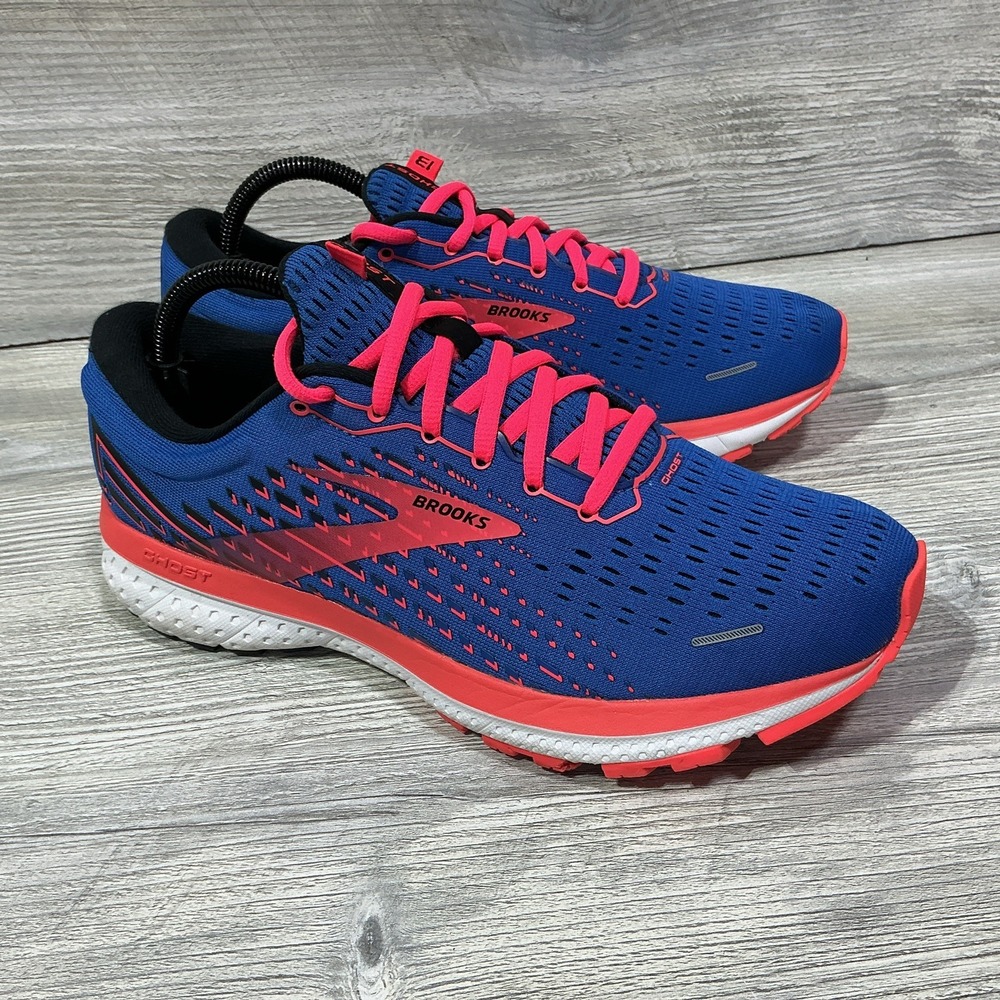 Brooks Ghost 13 Women's Running Shoes Sneaker Blue Coral/White Size 9.5 B Medium